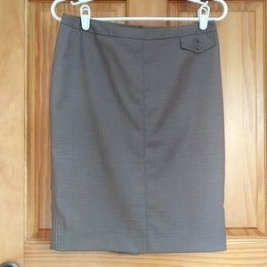 Gap Fully Lined Pencil Tan Brown Skirt Size 4